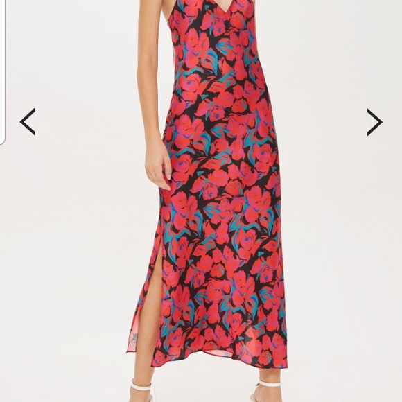 Topshop Dresses & Skirts - Topshop floral satin slip dress